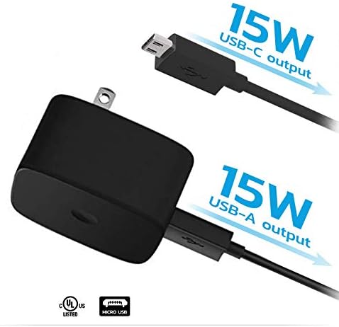 Работи за LG Turbo Fast Powered 15W Wall Charging Kit M200N с бързо зареждане с USB 2.0 1M (3.3 ft) USB microUSB кабел!