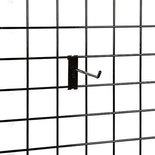Econoco 10 Display Hooks, Gridwall Hooks, Решетка Кука for Gridwall, Display Hooks For Panel, Черно, (опаковка 96)