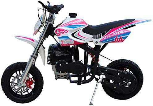 X-PRO Cyclone 40cc Kids Mini Dirt Bike Pit Bike Dirt Bikes Мотоциклет Gas Power Bike Off Road (Розов)