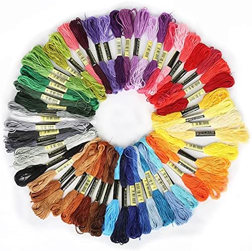 CHEN Store - 8Pcs Multicolor Anchor Similar Тема Cross Stitch Cotton Sewing Skeins Бродерия Floss Kit САМ Шевни Инструменти