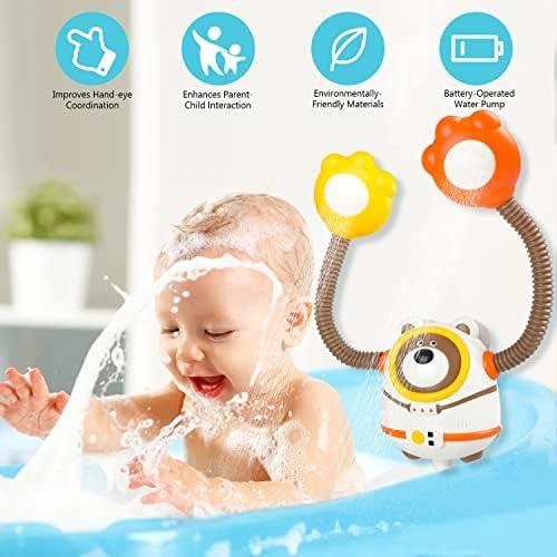 NINIPAPA Baby Bath Shower Head Toys - Електрическа Автоматична Водна Помпа с 3 различни распылительными пръскачки и 1