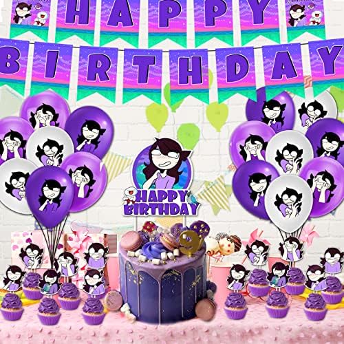 Happy Birthday Party Доставки, Jaiden Animation Тематични Birthday Decoration Jaiden Animation Theme Party Доставки, Purple