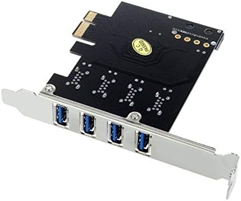 LYMY Computer add-on Карти Hot ГВА 4-Port SuperSpeed USB 3.0 PCI Express Card Controller Adapter 15-pin SATA Нископрофилен Конектор за Захранване на Компютърни Аксесоари