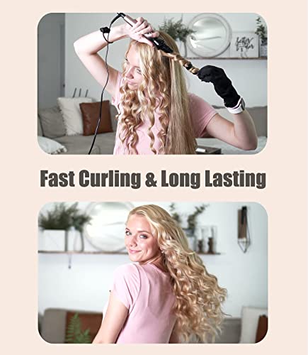 Terviiix Технологична-Bubble Free Curling Палки, Турмалиновая Керамична Пръчка маша за коса на Еластични кудрей и взъерошенных