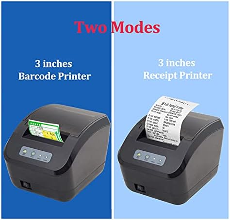 SHANG-JUN 80mm Barcode Label Printer Thermal Pos Receipt Printer LAN, USB, Bluetooth, WiFi Support Adhesive Sticker Paper