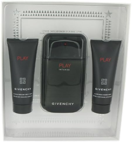 Givenchy Play Intense By Givenchy Подаръчен комплект-3,3 мл Тоалетна вода Спрей + 2,5 мл душ Гел и тялото + 2,5 мл Гел за след бръснене Мъжете
