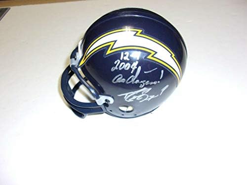 Drew Brees Sandiego Chargers 1994 12-4 Go Chargers W/coa Signed Mini Helmet - Мини-Каски NFL с автограф
