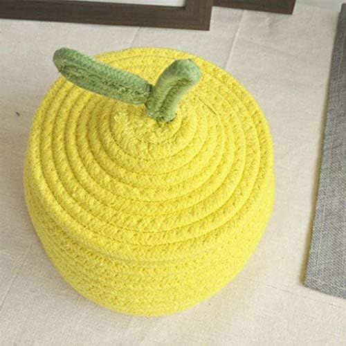 RENSLAT 1pc Gourd Basket Table Bed Storage Box Yellow Cotton Knitting Thread Нетъкан Storage Basket for Sundries Key Snacks
