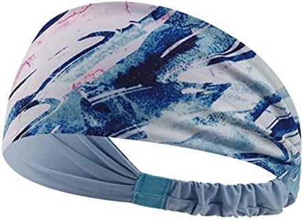 QQWW Спорт Йога Sweatband лента за глава За жени Бягане Колоездене Коса Група Дишаща кърпа 1028 (Цвят : 05, размер : 8 см х 24 см)