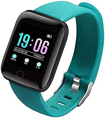 hhscute Smart-часовници,Ръчни Часовници Здравето на Фитнес Водоустойчив Спорт за Android (зелен)