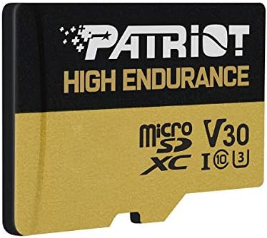 Patriot ЕП Series 64GB High Endurance microSDXC Карта for Dash Cam and Home Security Camera Systems - C10, U3, V30, 4K