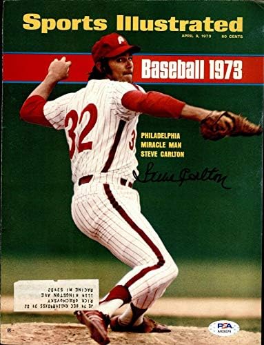 Стив Карлтън подписа на корицата на Sports Illustrated 1973 г. с автограф Phillies PSA/DNA - Autographed MLB Magazines
