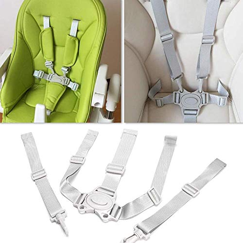 BASONG High Chair Harness Replacement, Universal Baby Trend High Chair Replacement Straps, Adjustable 5 Point Harness