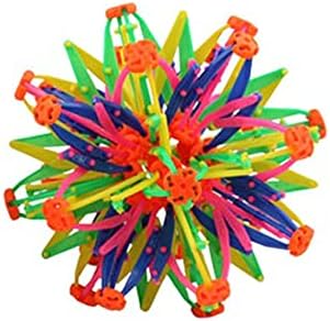 Разширяеми пластмасови играчки топка, топка за нулиране на стрес Магически телескопична, за деца, възрастни (многоцветен,