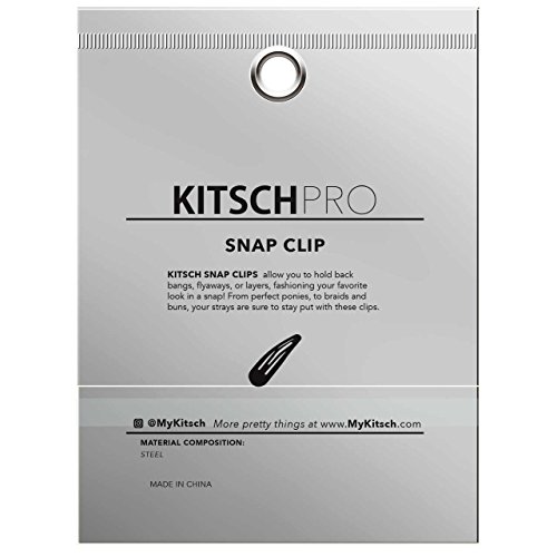 Kitsch Pro Snap Hair Clips, Щипки за коса, за жени, 10 X Snap Clips, (черен)