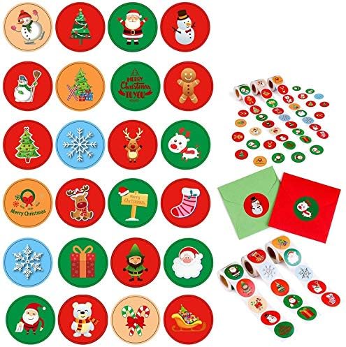 DONGXIAN 50pcs Украса на Коледни Стикери Мультяшные Етикети са Подходящи за Деца, Подарък Залепваща Етикет Пелерина е Подходяща за Офис Sticke (Цвят : A 50pcs)