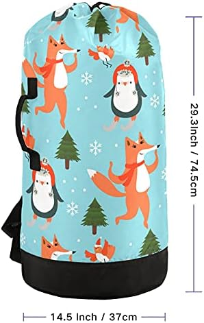 Весела Коледа Winter Snowman (68) Чанта за дрехи Тежка Раница за дрехи с Плечевыми ремъци и Дръжки за Чанта За Дрехи с