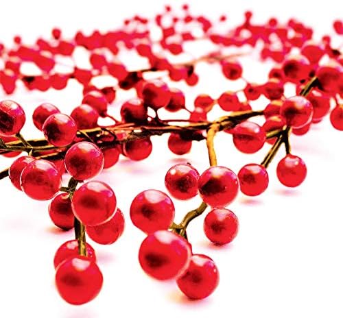 OLYPHAN Празнична Гирлянда червени Плодове Гирлянди Деня на Благодарността Декор на Масата, на Коледа Камина Украса Парапети