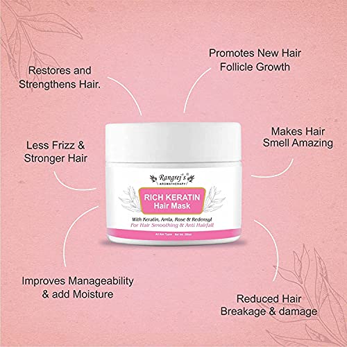 Spare Rangrej's Keratin Hair Mask For Women & Men | Natural Actives Redensyl & Shea butter | За всички типове коса - 200