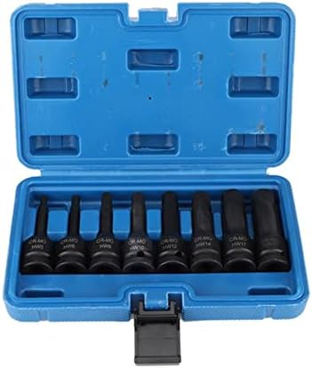 JUSTXIANG 8Pcs 1/2in Pneumatic Drive Air Allen Hex Key Bit Socket Set Square Socket Extension Род Adapter Quick Change