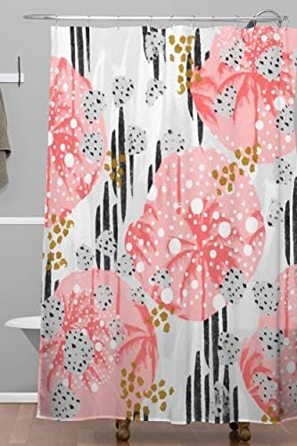 Deny Designs Marta Barragan Camarasa Абстрактна, Тропически душ Завеса за душ, 72 x 69, Розов