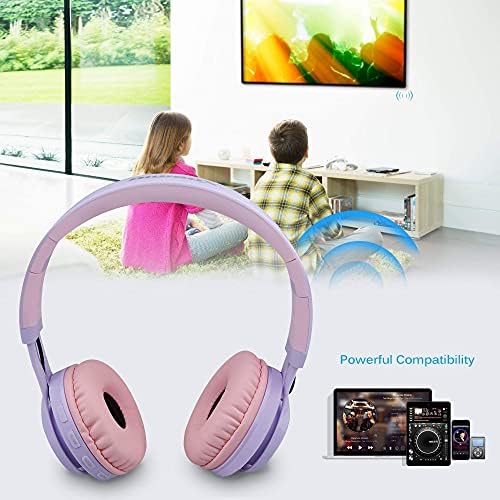 Riwbox WT-7S Детски Слушалки Безжични, Комплект 2 Опаковки Сгъваема Стерео Bluetooth Слушалка с микрофон и Контрол на