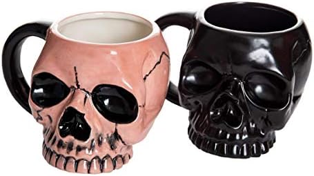 Скелет на Черепа Форми на Хелоуин Керамични Кафеена Чаша - Набор от 2-15 грама