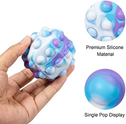 MAXDUCK Stress Balls Fidget Toys - Push Bubbles Sensory Balls Против Pressure Silicone Pop It Ball for Kids Adults Stress