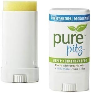 PURE PITZ Natural Organic Deodorant Stick, 0,6 грама (2 опаковки)