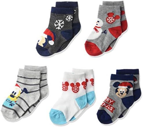 Disney Mickey Mouse Baby 5 Pack Shorty Socks