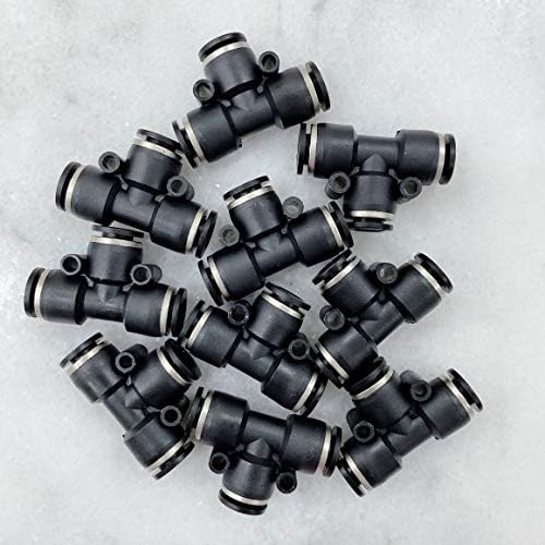 MacCan Pneumatic PUT8 Union TeeUnion Tee Air Hose Connectors 8mm x 8mm x 8 мм Тръба OD Push to Connect Fittings (Pack