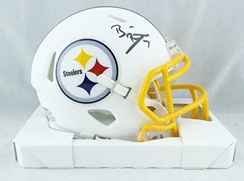 Бен Roethlisberger подписа договор с Пит. Стийлърс Flat White Mini Helmet - Fanatics Auth - Autographed NFL Mini Helmets