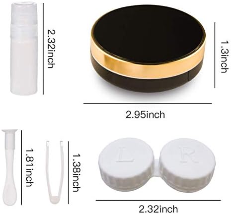 2 Pack Fashion Eyecare 4-in-1 Contact Lens Case, Лек Портативен Комплект За Контактни Лещи с Огледало, Решение За Пътуване