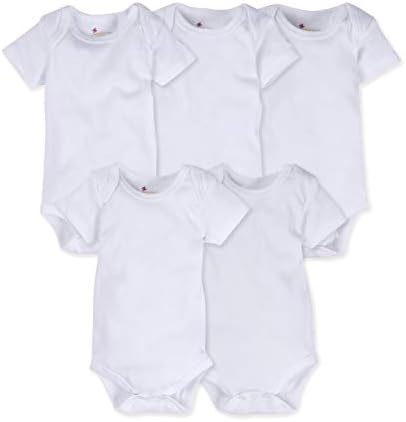 MiracleWear Solid Color Baby 5-Pack Боди С Къс Ръкав Daywear за Момчета, Момичета и Неутрални Унисекс ...