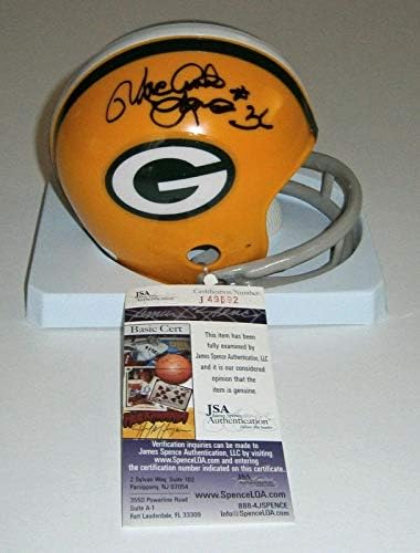 ПАКЪРС MacArthur Bridge signed mini helmet w/ 36 JSA COA AUTO Autographed Green - Мини-каски NFL с автограф