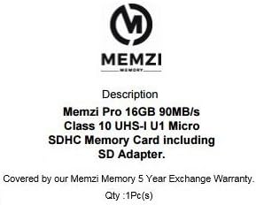 MEMZI PRO 16GB Class 10 90MB/s Micro SDHC Карта с памет със SD Адаптер за Преносими Tablet PC VTech KidiBuzz Kids
