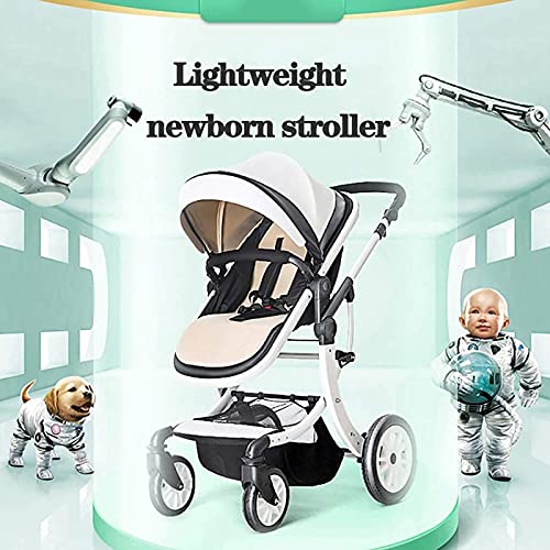 Yuansr Anti-Shock Lightweight Baby Carriage，Детска количка 2 в 1 Конвертируемая Кош за Спане Количка,Лека Детска Количка