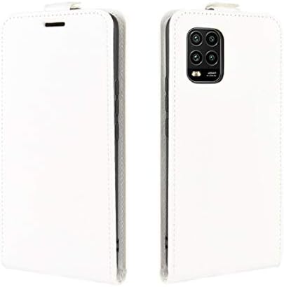 Xiaomi Mi 10 Lite 5G Case, Mi 10 Youth 5G Case, Gift_Source Тънък Вертикален Флип-Фолио Калъф За Телефон ПУ Кожен Калъф Магнитна Закопчалка Shell със Слот за карти за Xiaomi Mi 10 Youth 5G/10 Lite 5G 6.57[Бял]