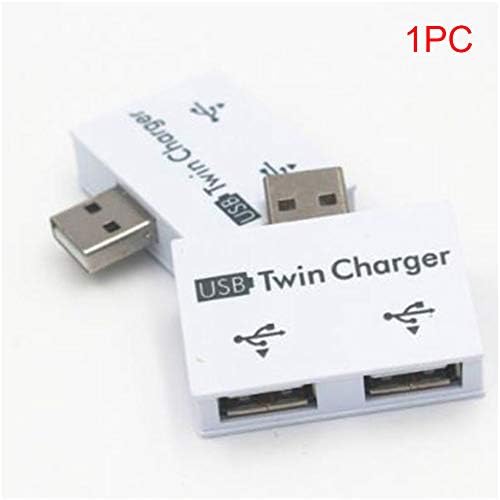 Yooha 2-Port USB 2.0 Hub, Mini USB Хъб Преносим Концентратор на Данни, Практично Зарядно устройство, USB Twin за телефон,