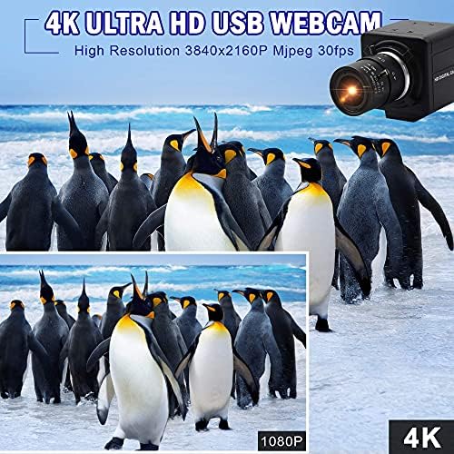 4K Оптично Увеличение USB Камера,Ultra HD на Sony IMX317 Сензор Уеб-камера с 2.8-12mm Варифокальным Обектив,3840x2160@30fps