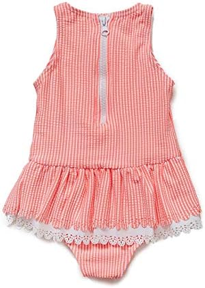 ADAVERANO Baby Girls Swimsuits One Piece UPF 50+ Бебе and Toddler Two Pieces Tanks Swimsuits Nikola with Hair Band