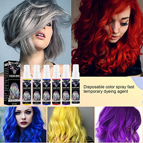 Еднократна Спрей За Оцветяване на Коса, Професионални Временен Незабавен Цвят на Косата Подчертава Ленти Спрей За Оцветяване