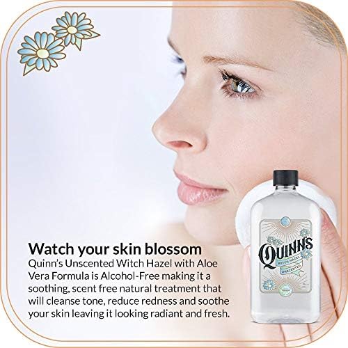 Quinn's Alcohol Free Unscented Witch Hazel with Aloe Vera 16oz & Quinn's Alcohol Free Lavender Water-Natural Sleep Pillow