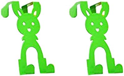 MroMax 2PCS 5.91 x 2.87(H x W)Желязо Над вратата на една кука Заден Z-Образни Висящи Куки Зелен