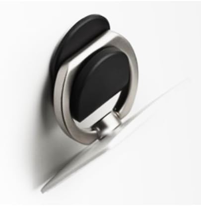 Qual80 Ring Stand Grip Phone Holder, Гъвкав Смартфон Ring Grip Stand с черен автомобилен стена Съвместима с всички iPhone,