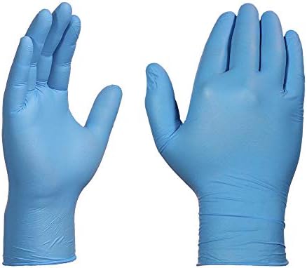 За еднократна употреба изпита ръкавици AMMEX Blue Nitrile, 3 Mil, без латекс и прах, безопасни за храни, леко видоизменена,
