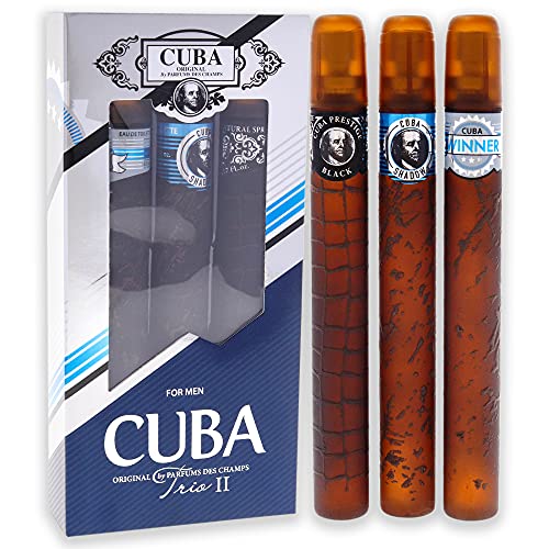 Cuba Cuba Трио 2 Men 3 Pc Gift Set 1.17 oz Cuba Winner EDT Spray, 1.17 oz Cuba Shadow EDT Spray, 1.17 oz Cuba Prestige Black EDT Spray