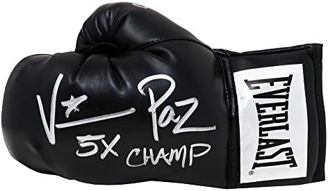 Вини 'Paz' Pazienza Подписа Черни боксови ръкавици Евърласт w/5x Champ