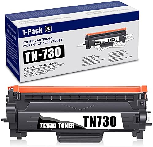 (Черен,1 опаковка) Съвместим тонер касета Заместител на Brother TN730 TN-730 DCP-L2550DW MFC-L2710DW MFC-L2750DW MFC-L2750DWXL HL-L2350DW HL-L2390DW HL-L2395DW Принтер, Тонер, AO TN730-1PK