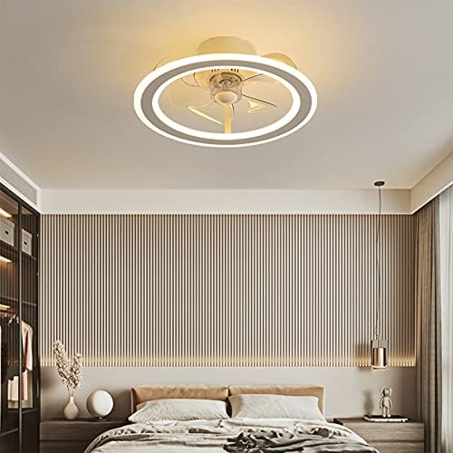 YAYONG LED Fan Light Modern Indoor Flush Mount Вентилатор на Тавана с Осветление Remote & APP Control Нископрофилни Безлопастные Вентилатори за Детска Стая/Спалня/Дневна